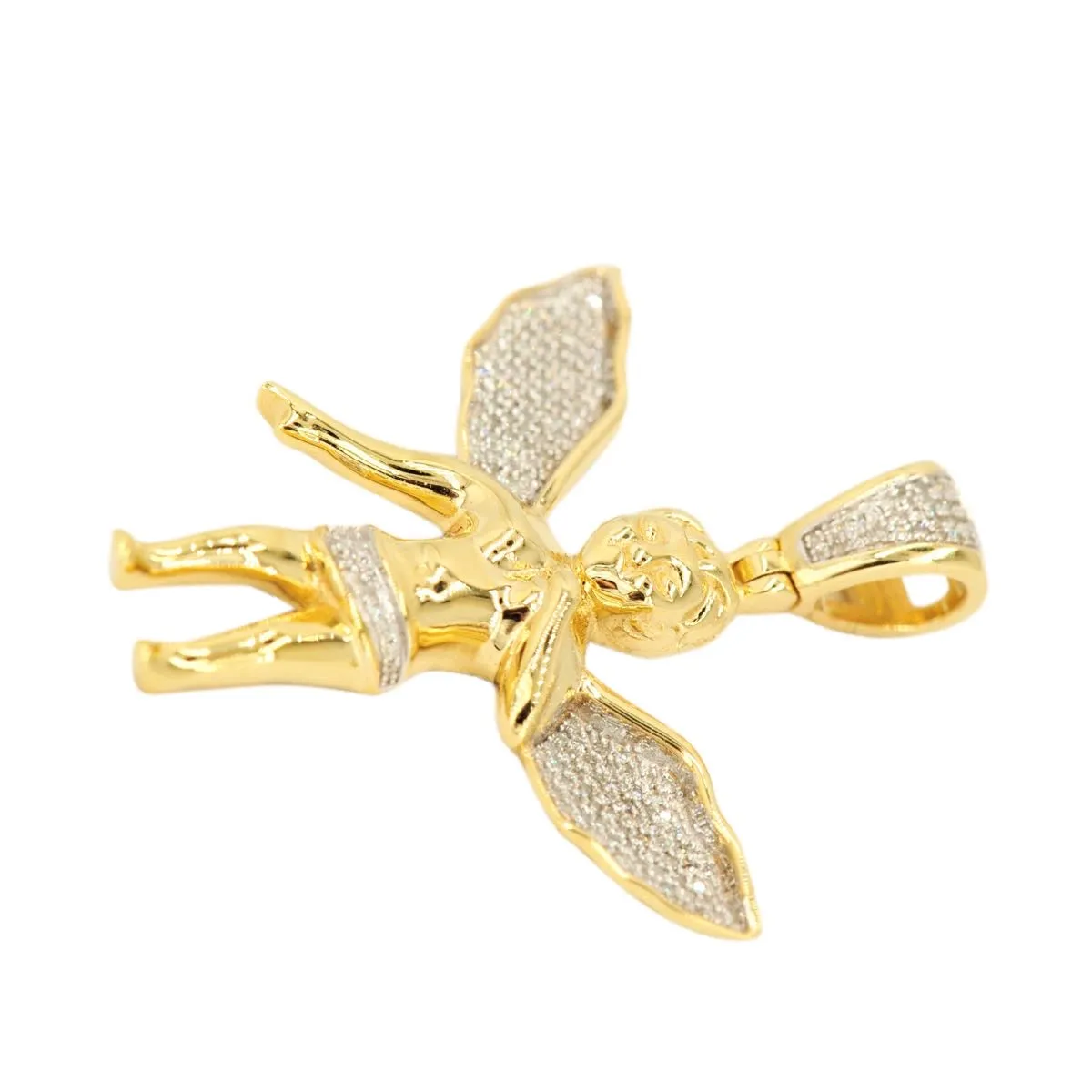 10KY 0.25CTW DIAMOND ANGEL PENDANT CHR0202Y