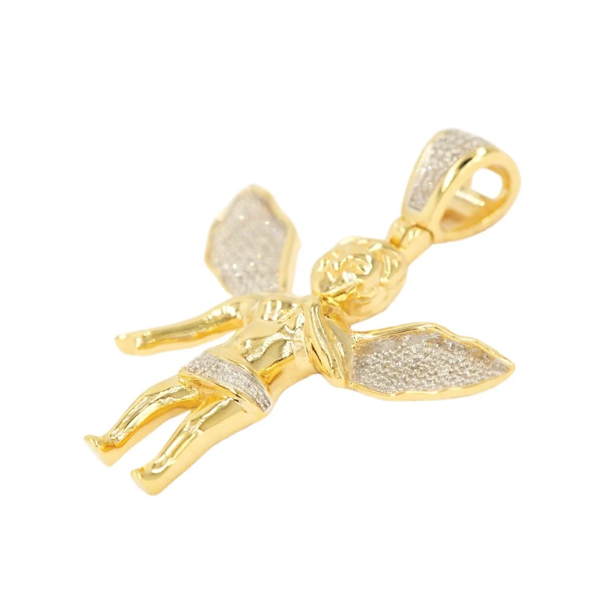 10KY 0.25CTW DIAMOND ANGEL PENDANT CHR0202Y
