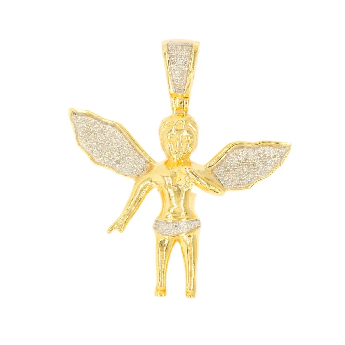10KY 0.25CTW DIAMOND ANGEL PENDANT CHR0202Y