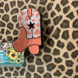 Cowboy Hat/Boots Print Hair Clip