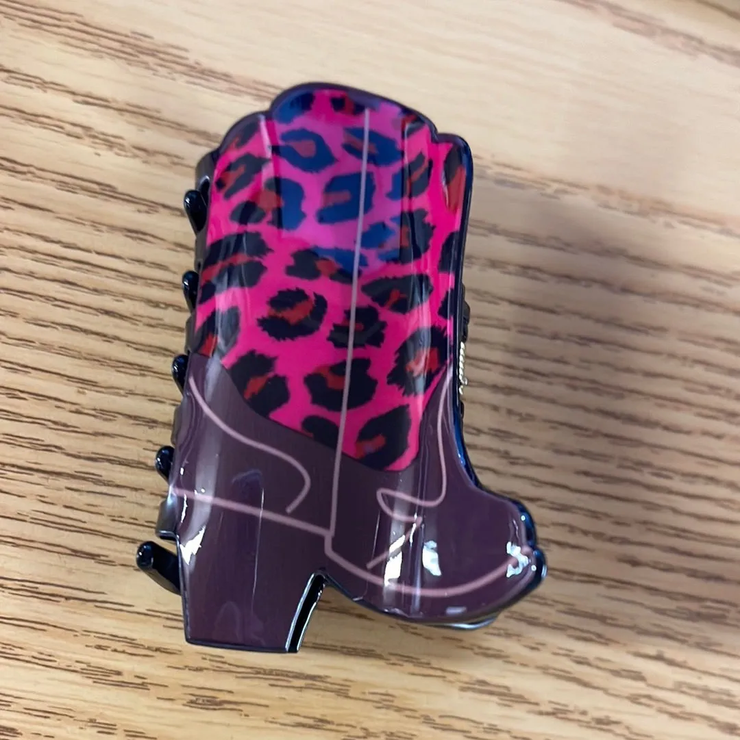 Cowboy Hat/Boots Print Hair Clip