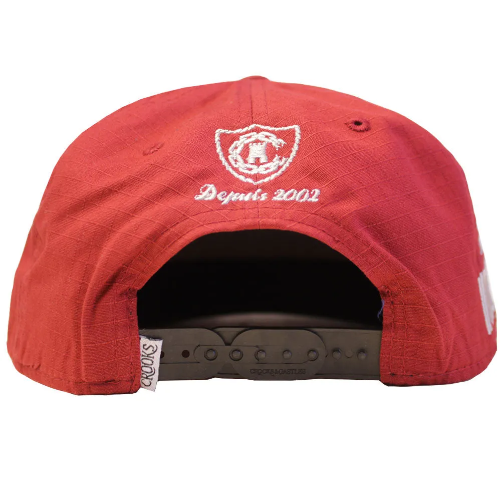 Crooks & Castles Les Voleurs Snapback Cap Burgundy