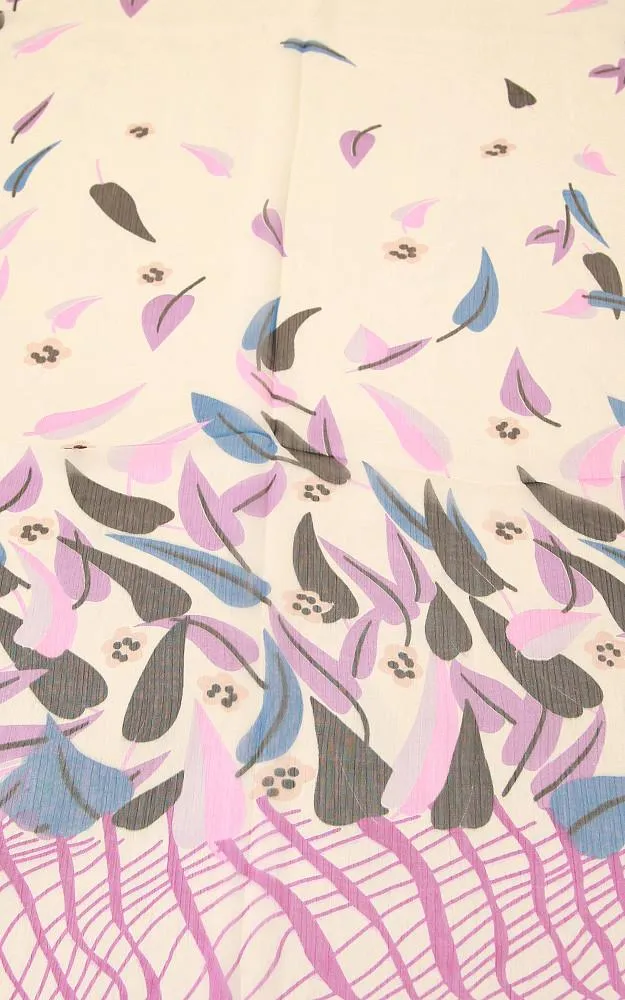 EASC8589 Leaf Print Scarf