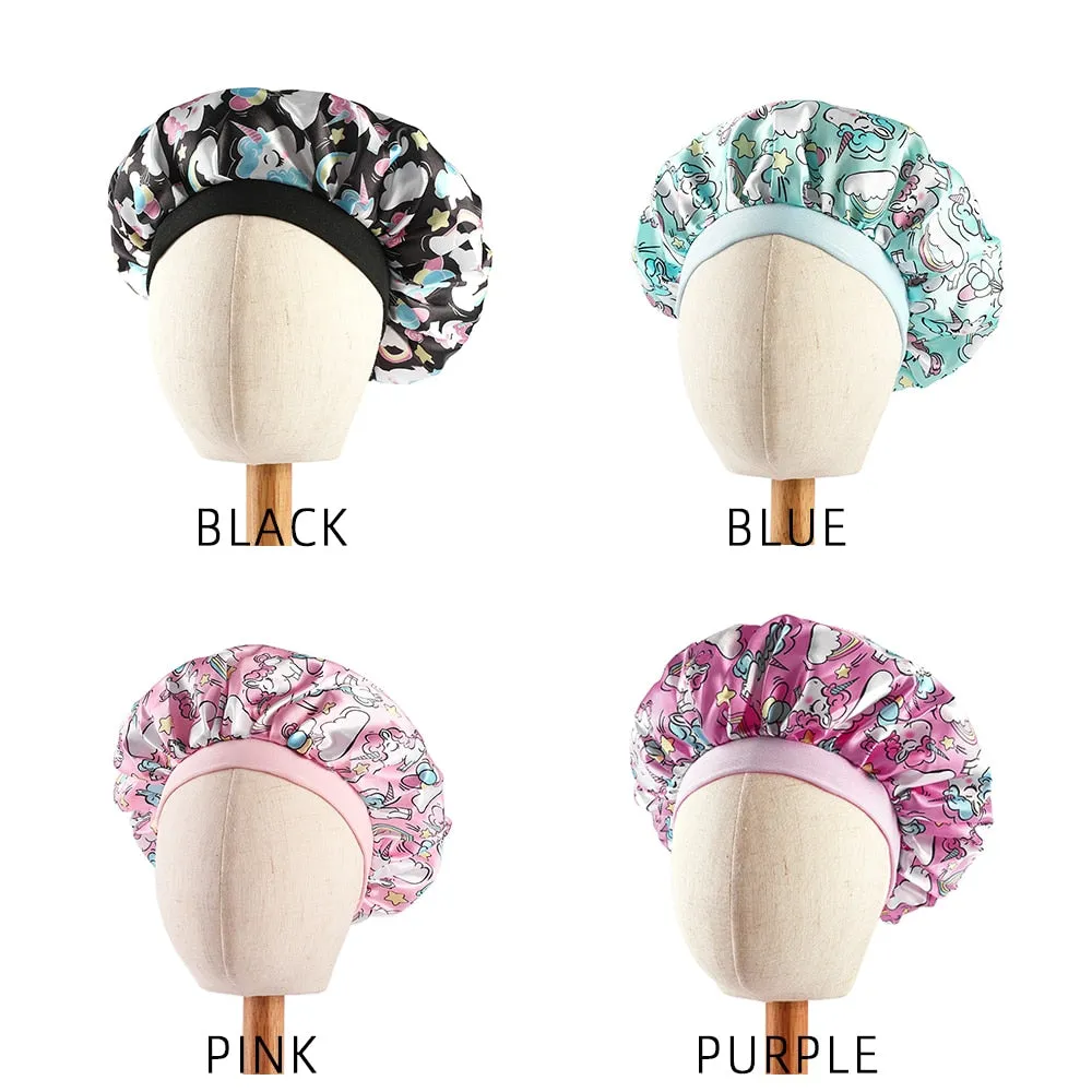 Kids Satin Bonnet Sleeping Cap