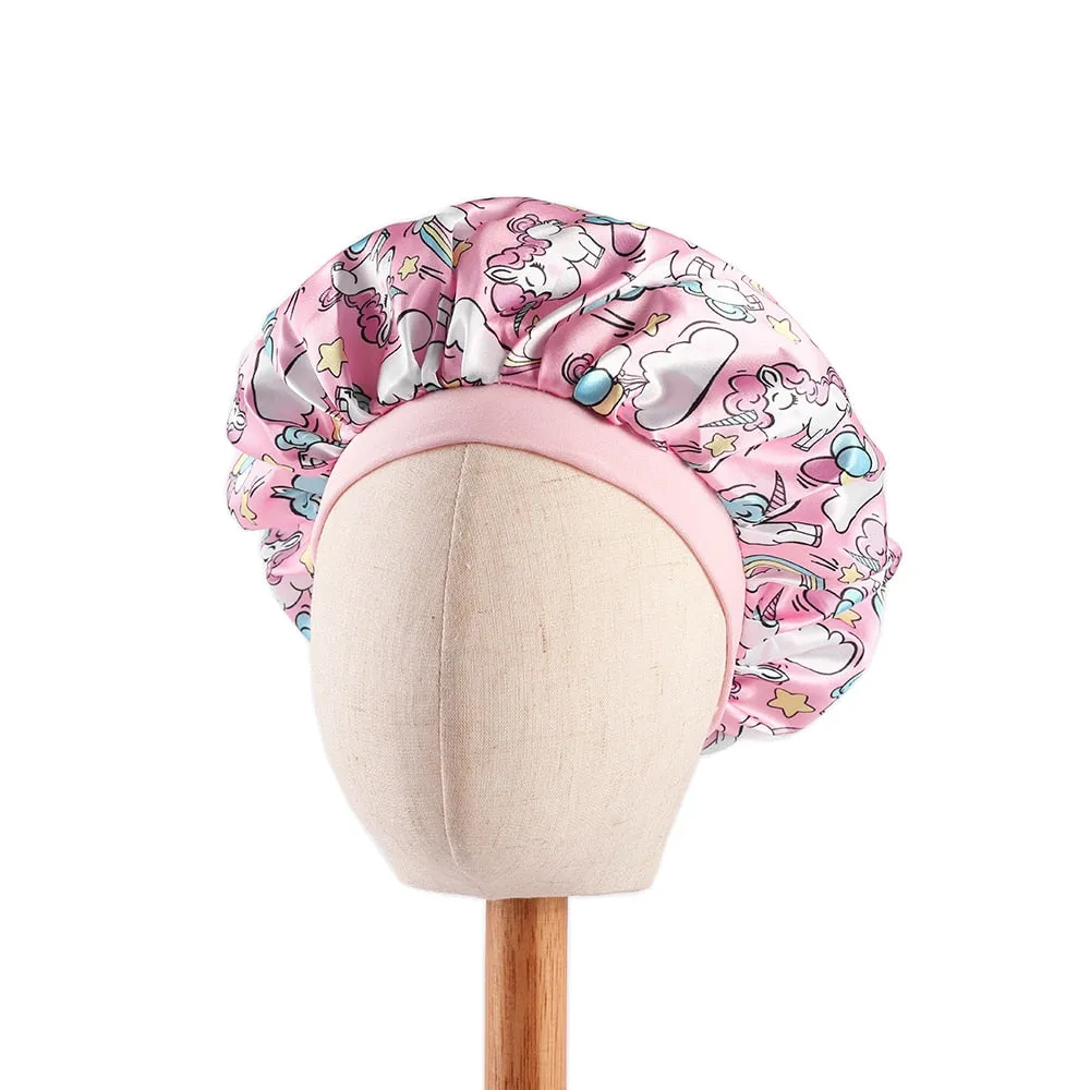Kids Satin Bonnet Sleeping Cap
