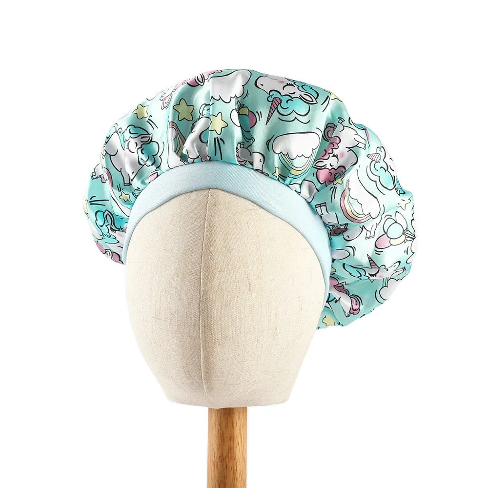 Kids Satin Bonnet Sleeping Cap