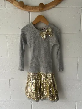 Monnalisa Knit Sequin Dress, 3 years (98)