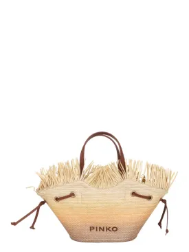 Small Pagoda Shopper in Rafia Sfumata