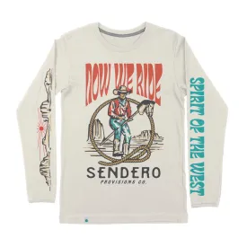 Stick Horse Long Sleeve T-Shirt - Vintage White Tee