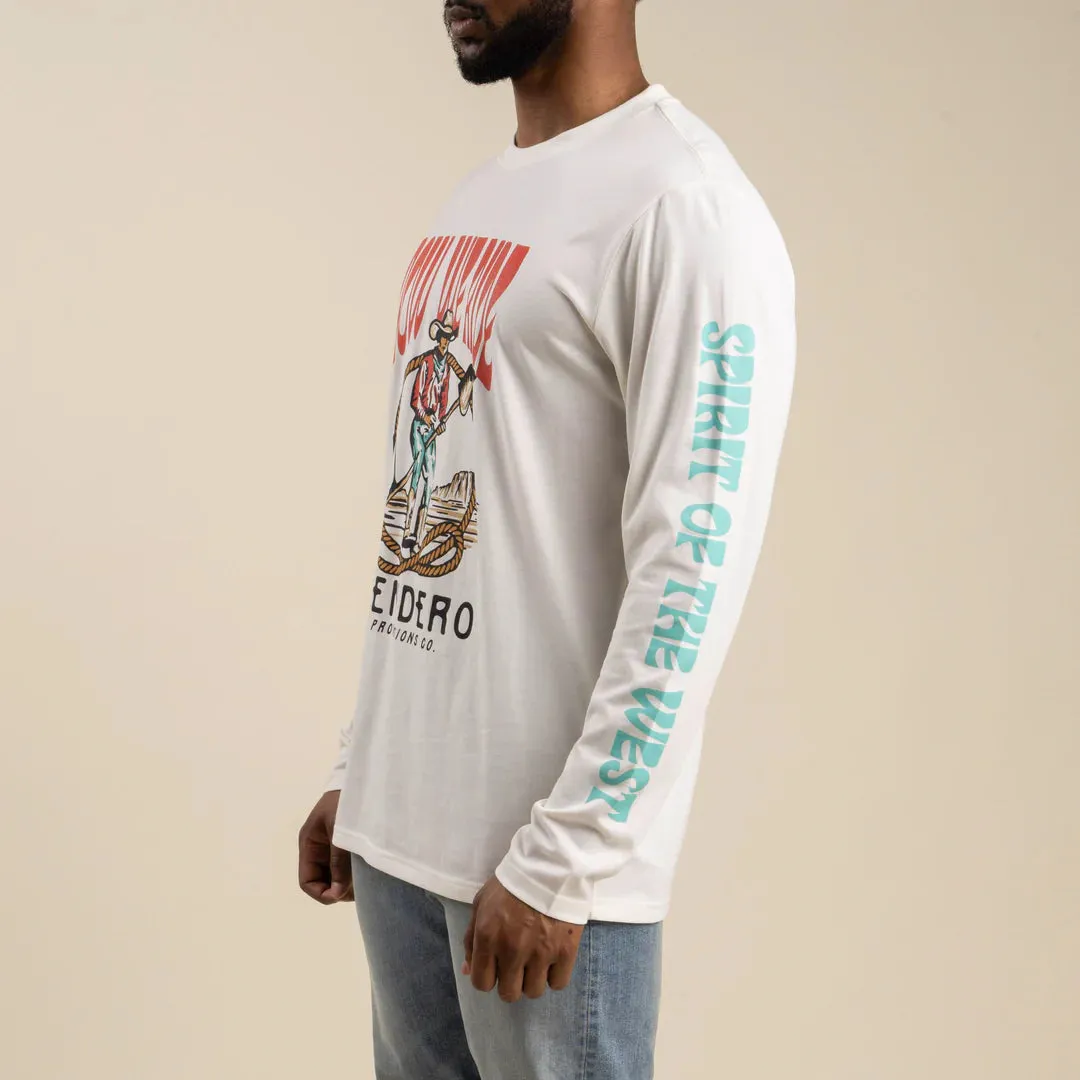 Stick Horse Long Sleeve T-Shirt - Vintage White Tee