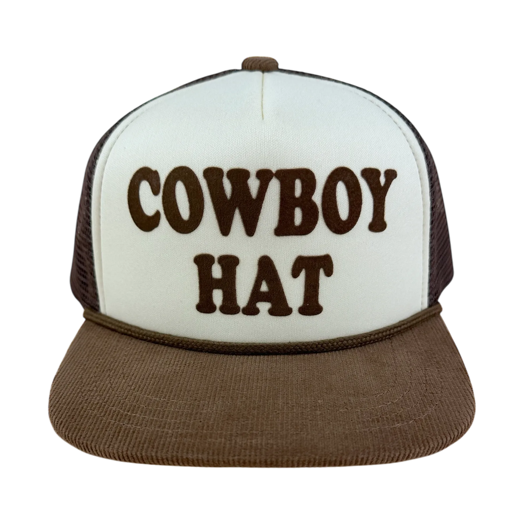 Tiny Whales - Cowboy Trucker Hat in Brown/Natural