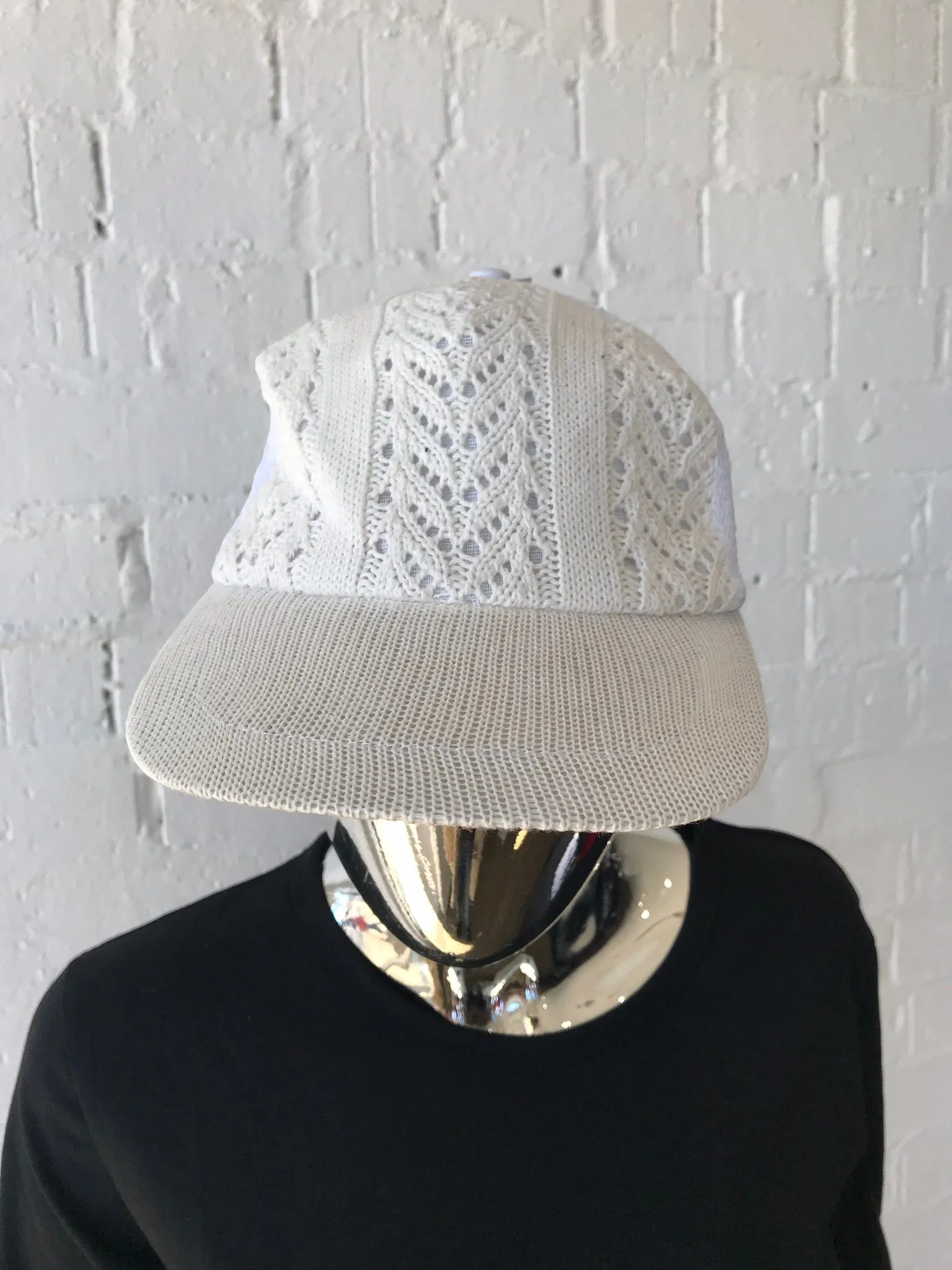 Womens Cap • Crotchet Truckers Cap • Cream