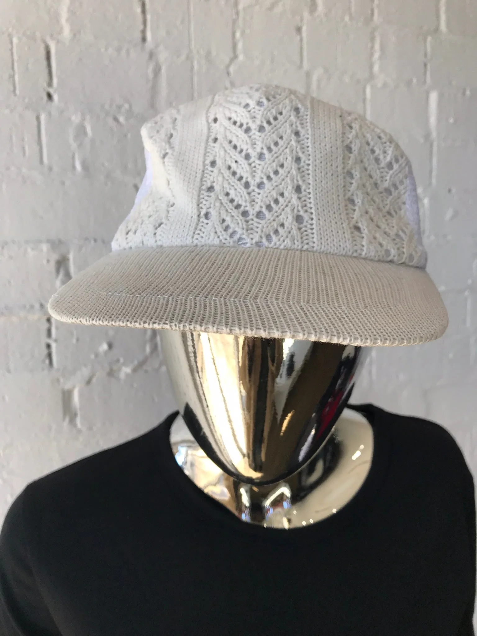 Womens Cap • Crotchet Truckers Cap • Cream